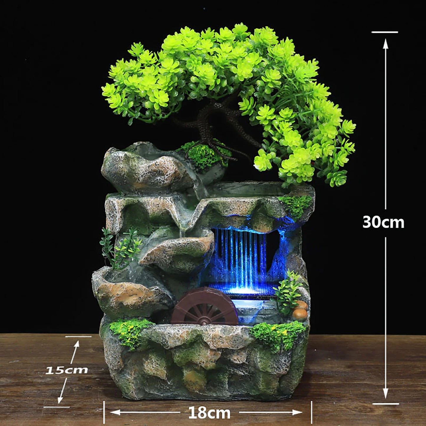 Desktop Water Fountain With Colour Changing LED Lighting