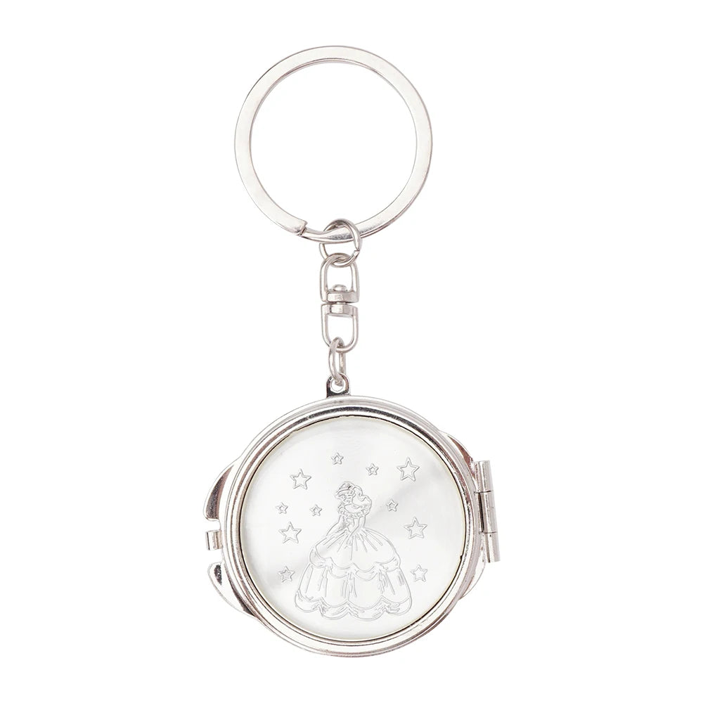 Compact Mirror Keychain Alloy Keepsake for Quinceañera Parties