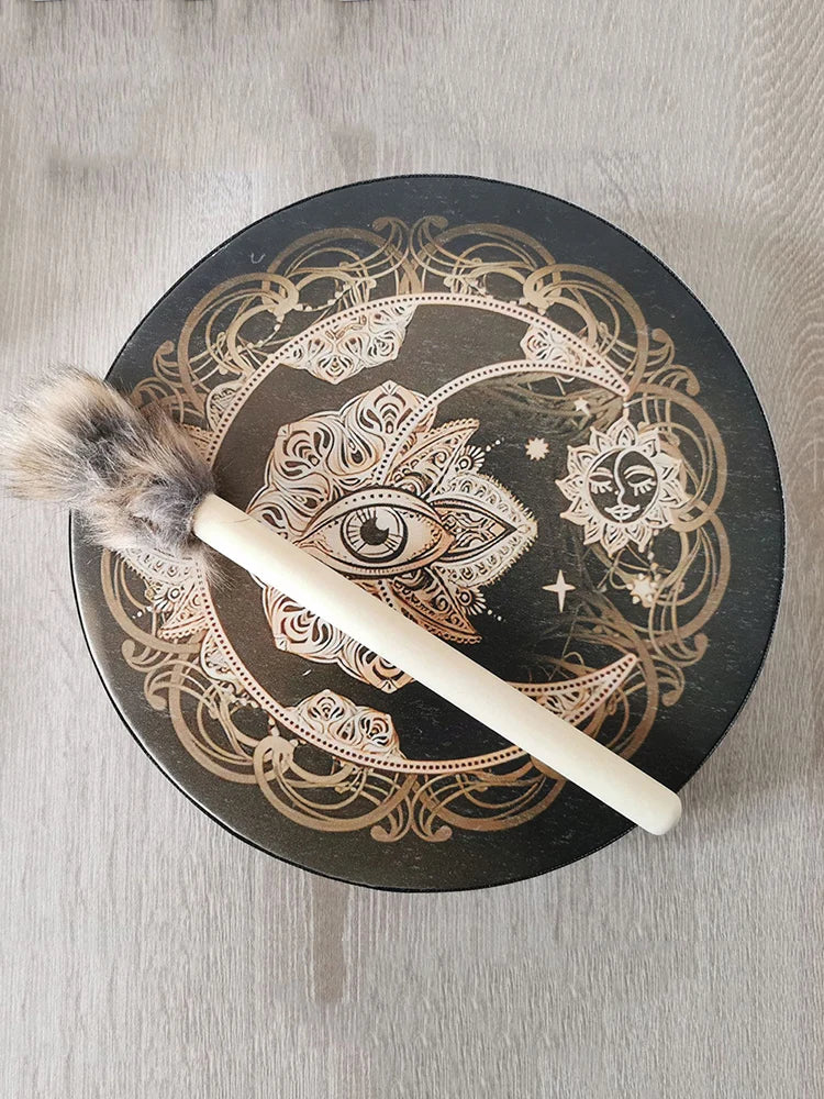 Shaman Drum Handmade Desktop Ornament for Meditation
