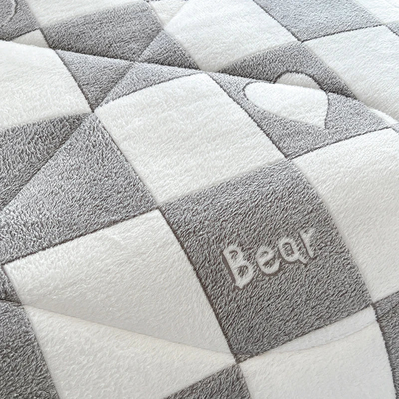 Quilt Set Lamb-Wool Bedding for Home and Dorm Uses
