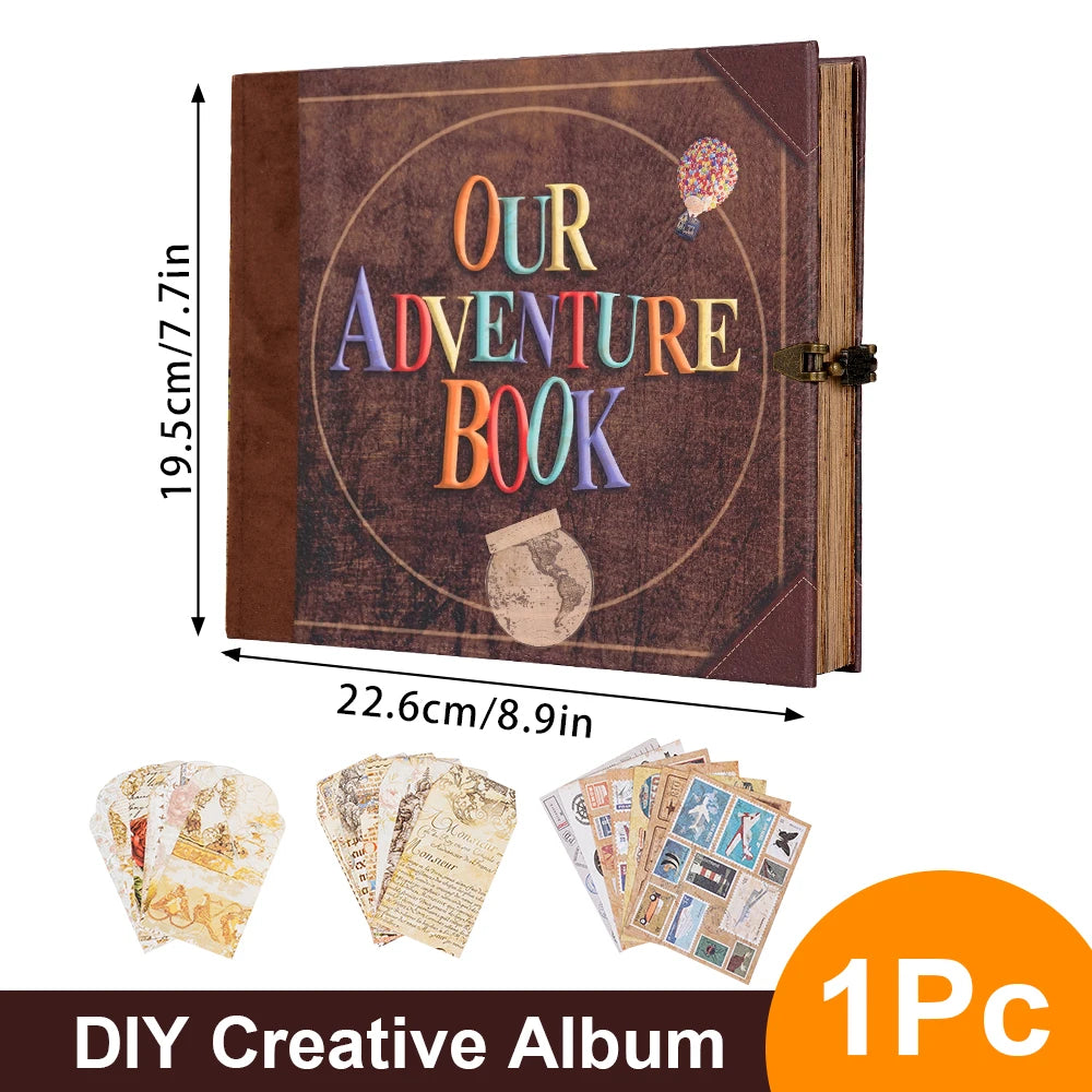 Scrapbook Album Vintage Balloon Text Theme Journal