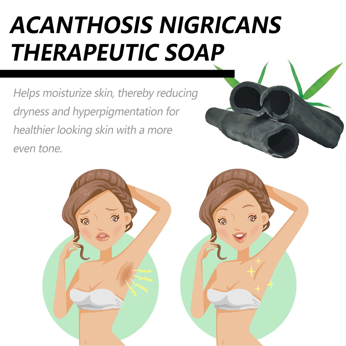 Ouhoe Soap Bamboo Charcoal Skin Beauty Brightening Moisturizing