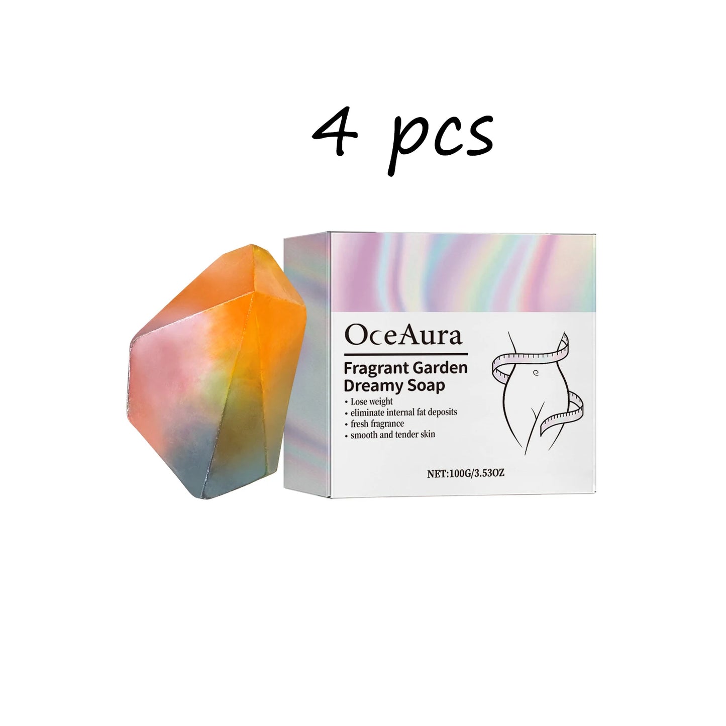 OceAura Body Cleaning Soap Rose Fragrance Firming Skin