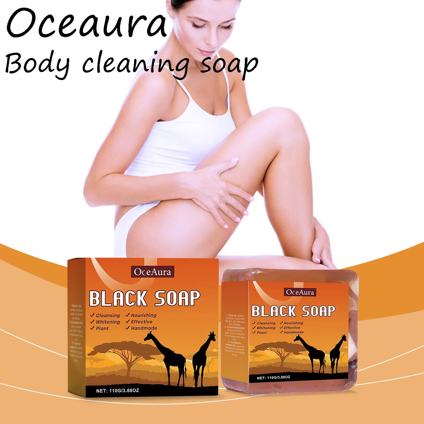 OceAura Body Cleaning Soap Moisturizing with Coconut Oil