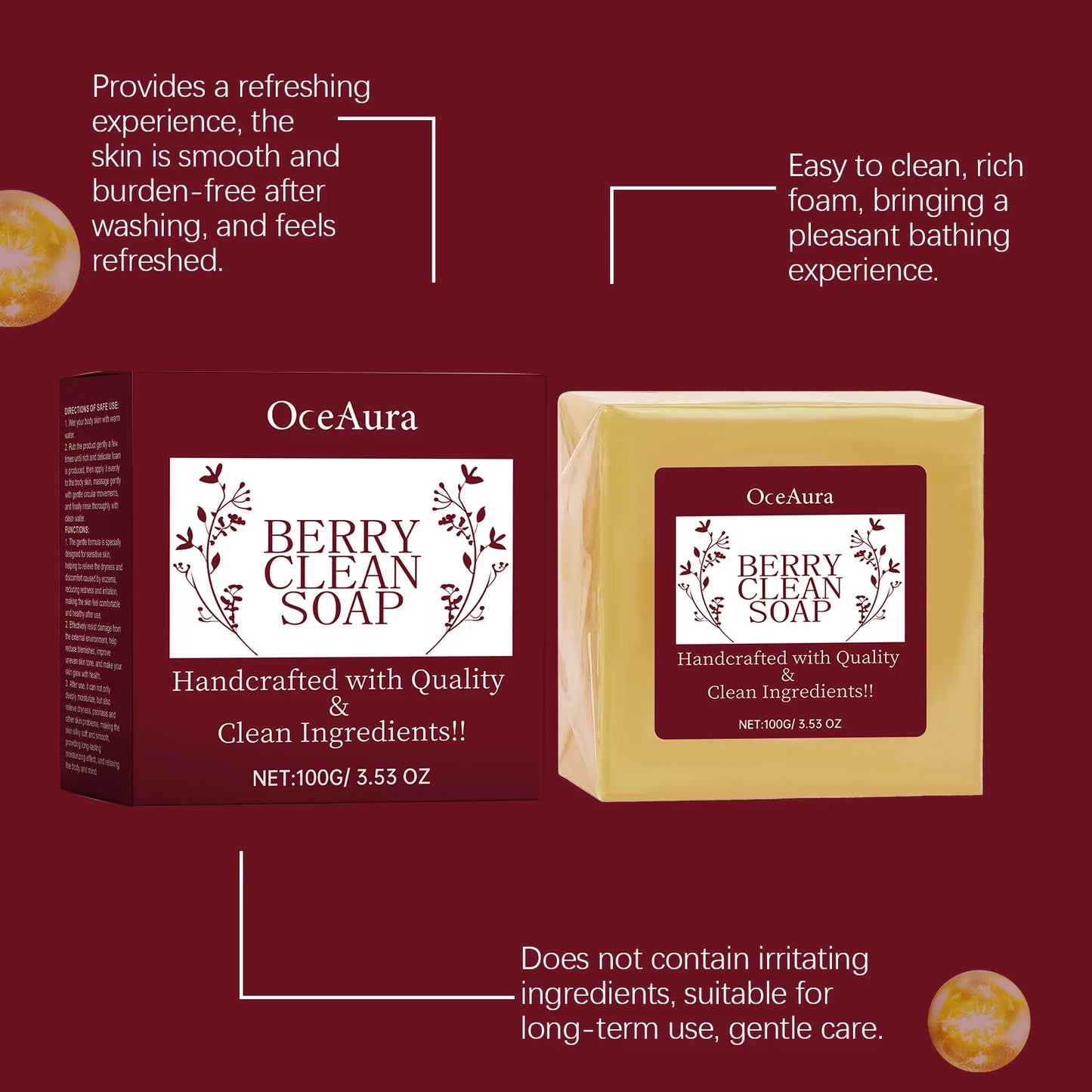 OceAura Exfoliating Handmade Soap For Smoother Brighter Skin