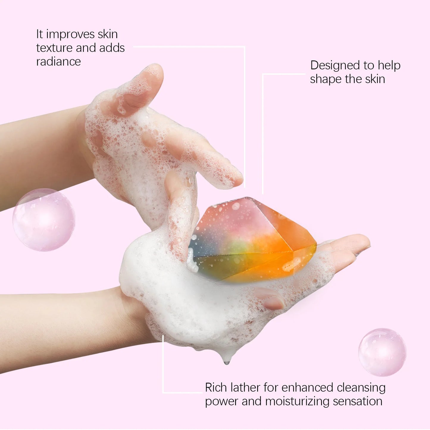 OceAura Body Cleaning Soap Rose Fragrance Firming Skin
