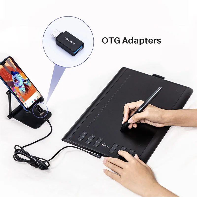 HUION Graphics Tablet With 8192 Pressure Sensitivity Stylus