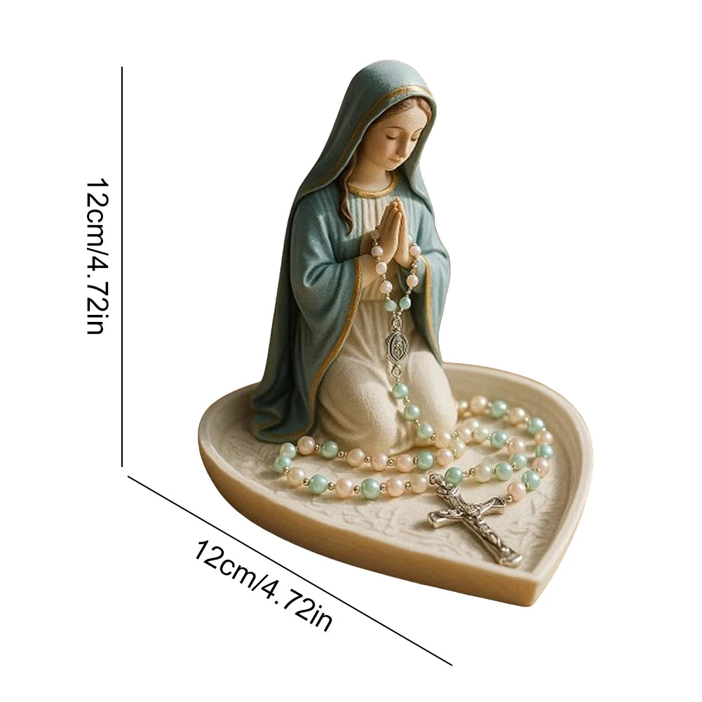 ALLOYSEED Virgin Mary Rosary Holder Statue Resin Catholic