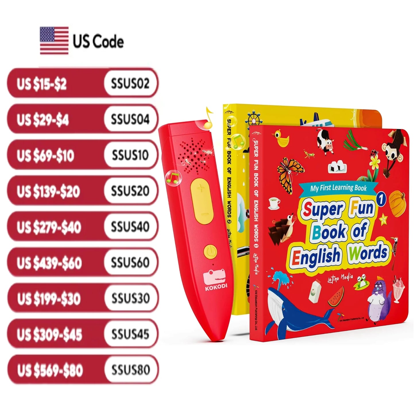 Talking Pen Book Set Interactive Audio Educational Toy For Kids