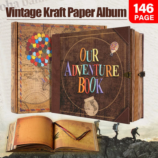 Scrapbook Album Vintage Balloon Text Theme Journal