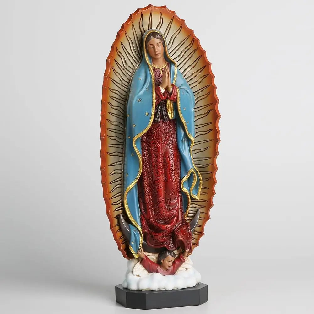 Virgin Mary Statue Hand-Painted Our Lady Of Guadalupe Catholic Gift
