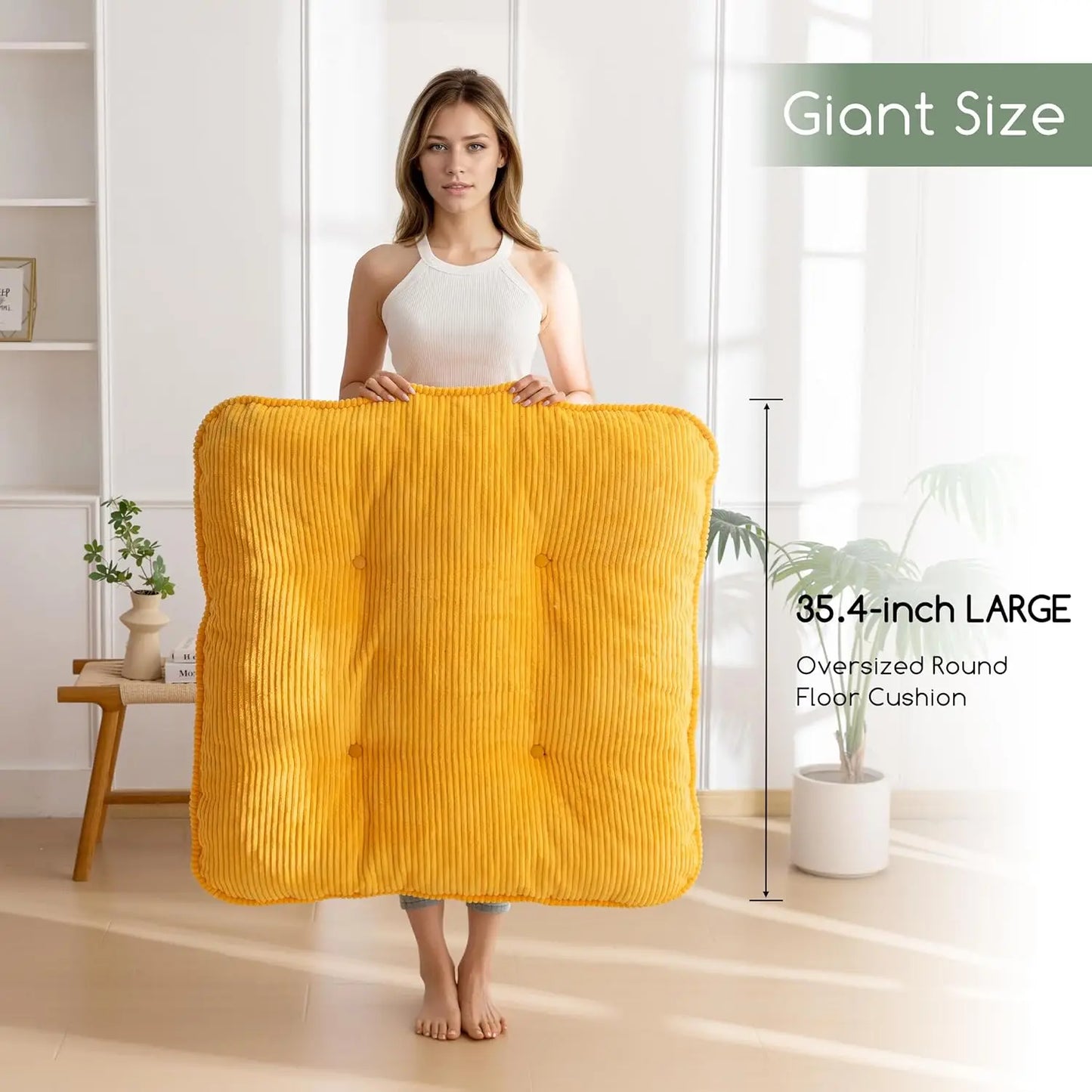 YTYIN Floor Pillow Washable High-Density Foam Cushion