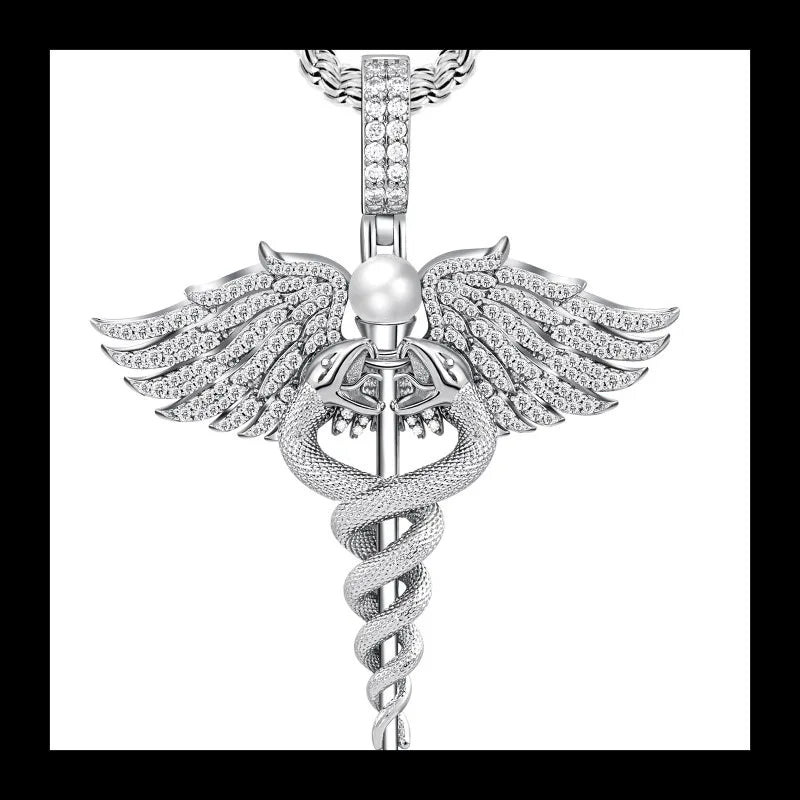 NONECN Necklace Angel Wings Pendant Jewelry For Daily Wear