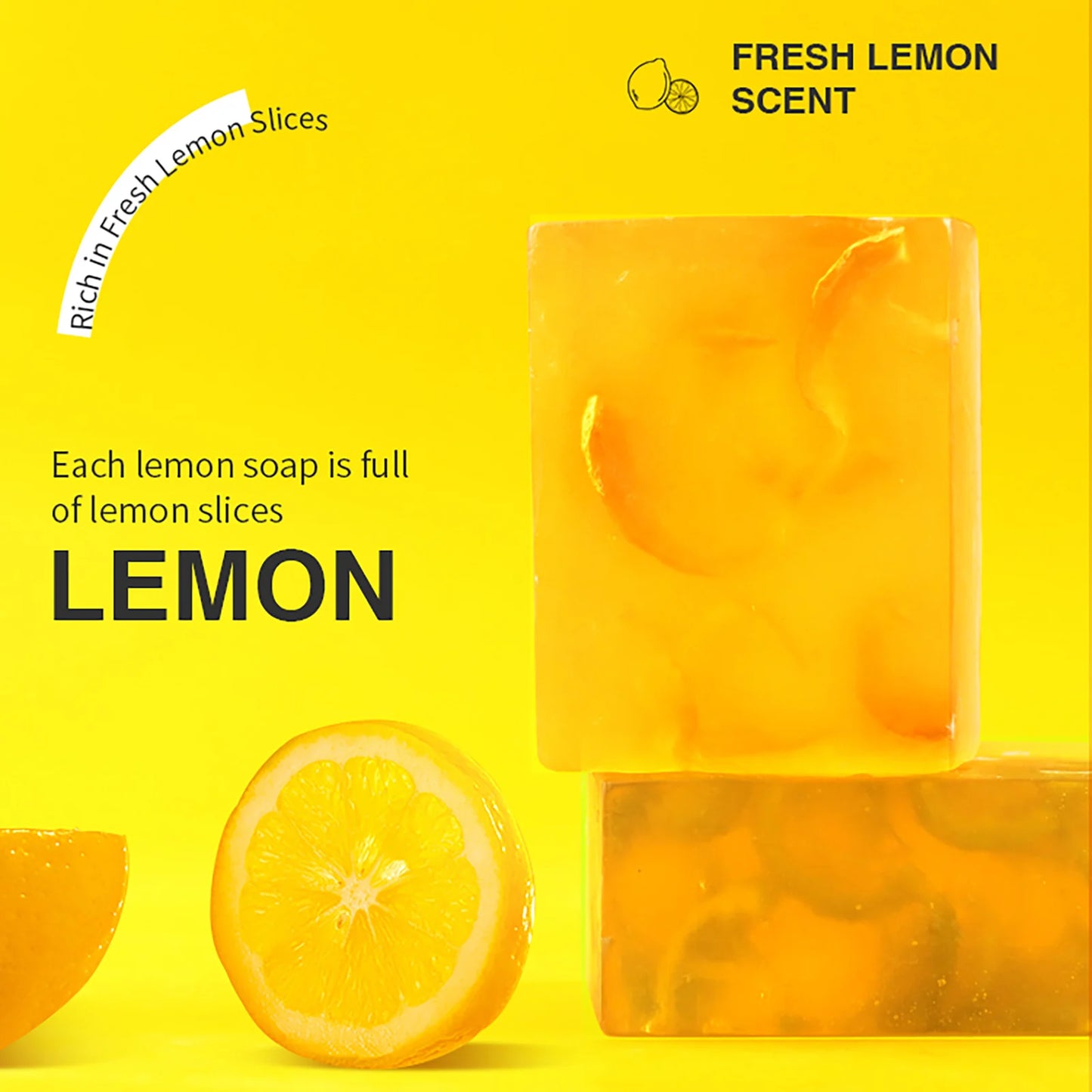 AILKE Soap Bar Lemon Whitening For Clear Skin And Body