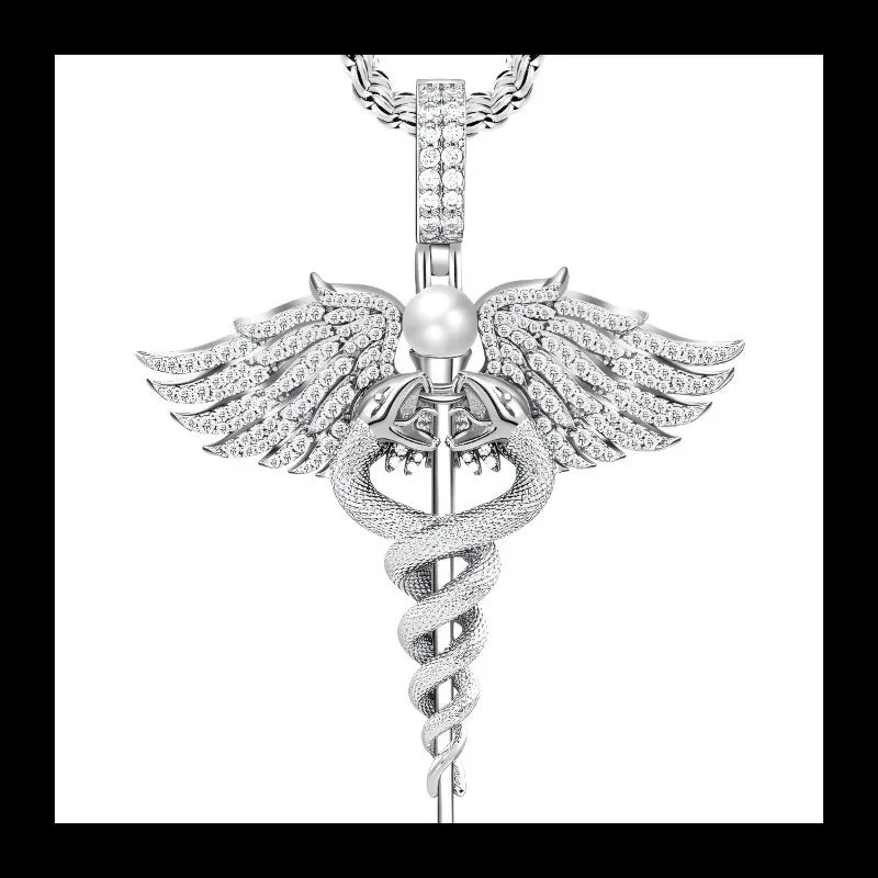 NONECN Necklace Angel Wings Pendant Jewelry For Daily Wear