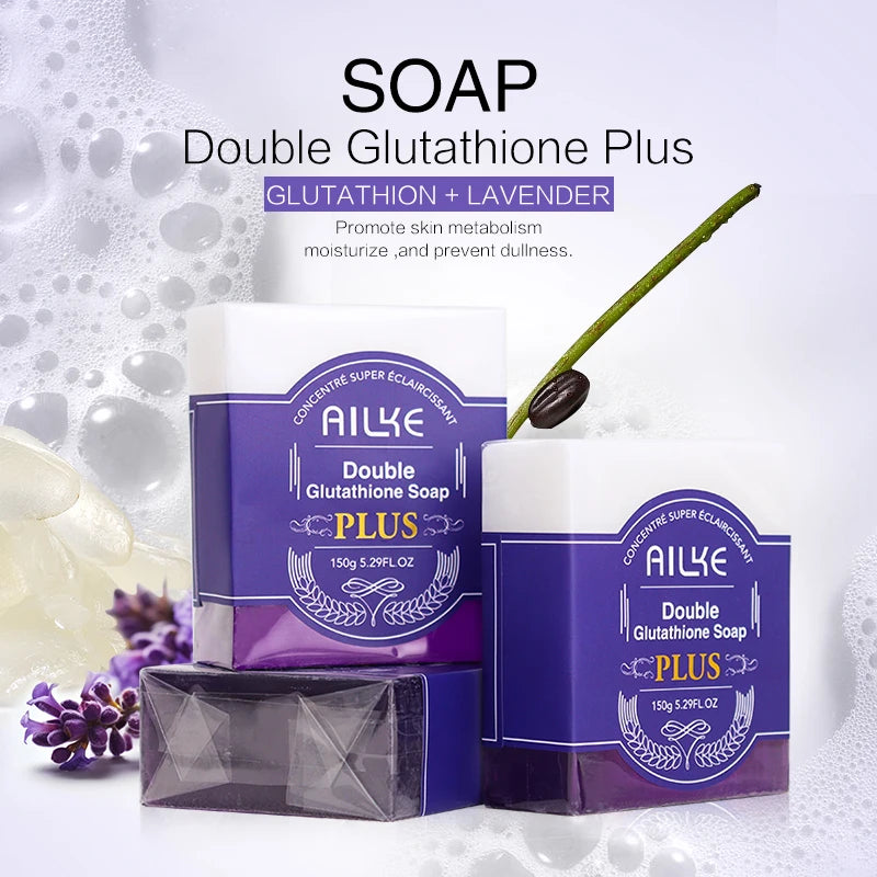 AILKE Soap Bar With Organic Glutathione Lavender For Face
