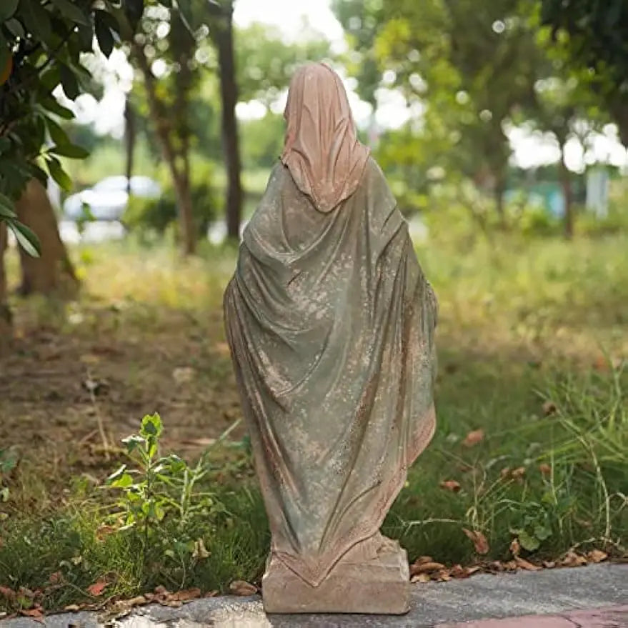 Virgin Mary Garden Statue Outdoor Resin Religious Sculpture
