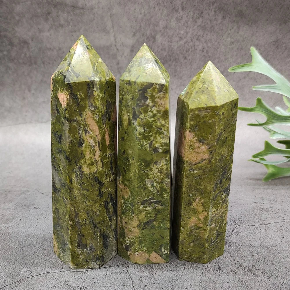 AierCrystal Stone Wand Rose Quartz Amethyst Point Decor