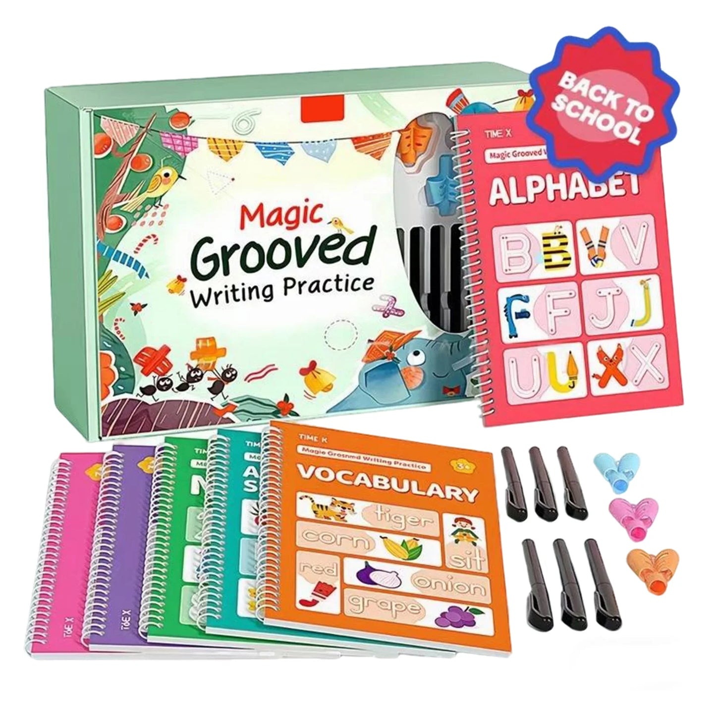 VAKIND Grooved Writing Practice Books for Preschoolers