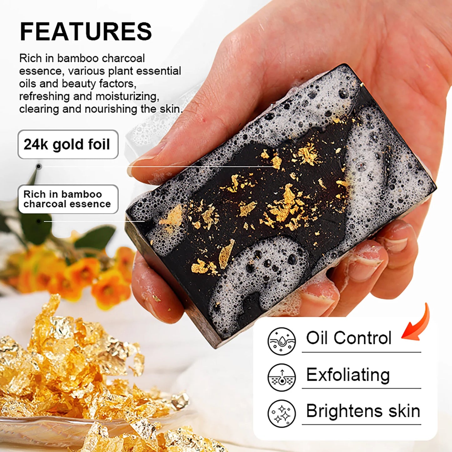 AILKE Soap 24K Gold Foil Whitening For Bright Even Skin