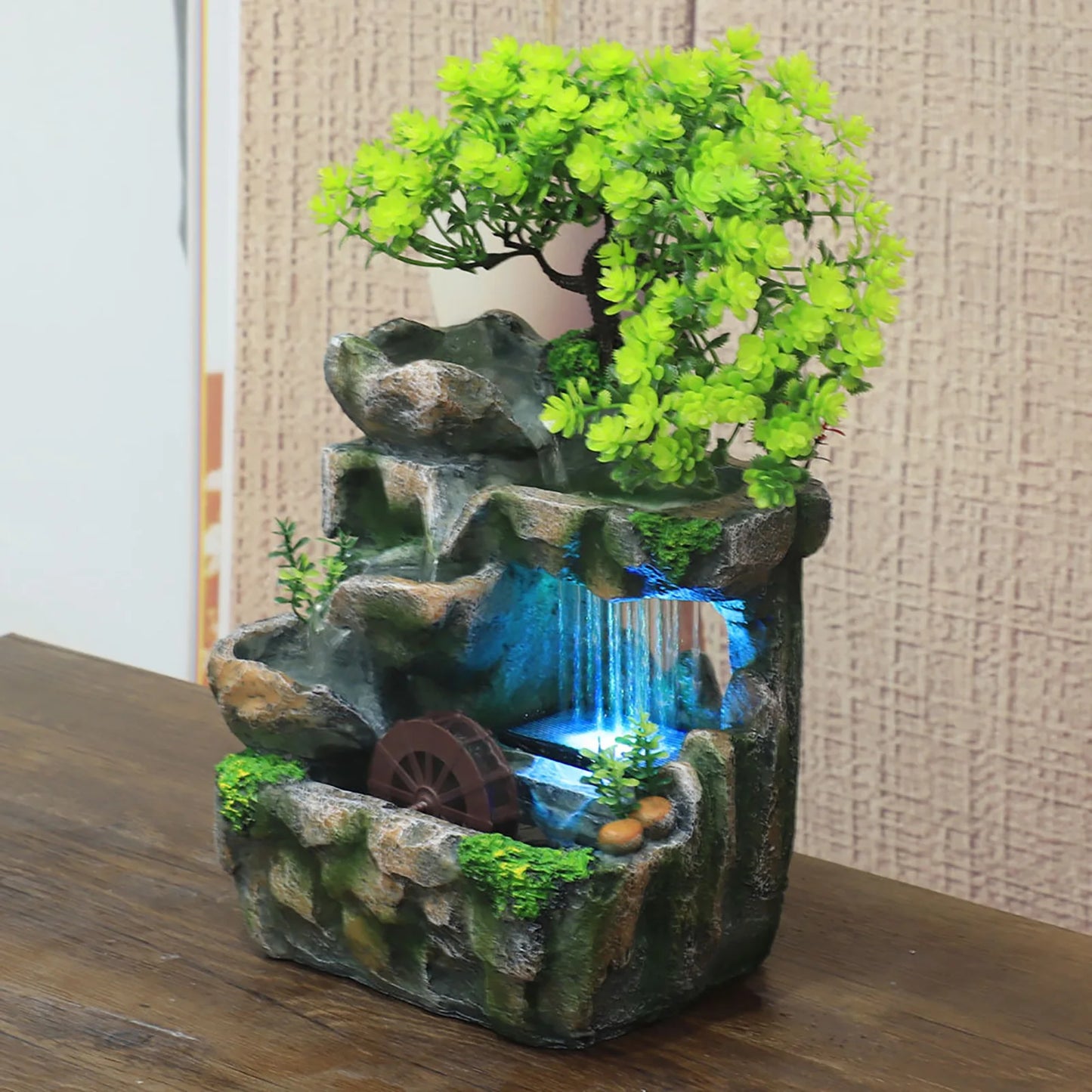 Desktop Water Fountain With Colour Changing LED Lighting