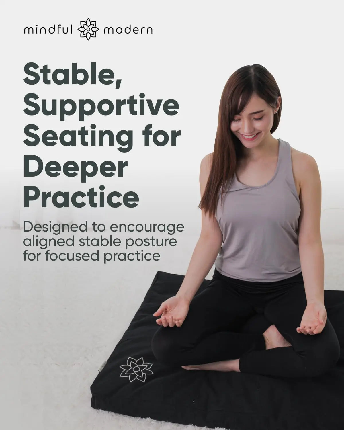 YTYIN Zabuton Meditation Mat Cotton Filled Cushion for Posture