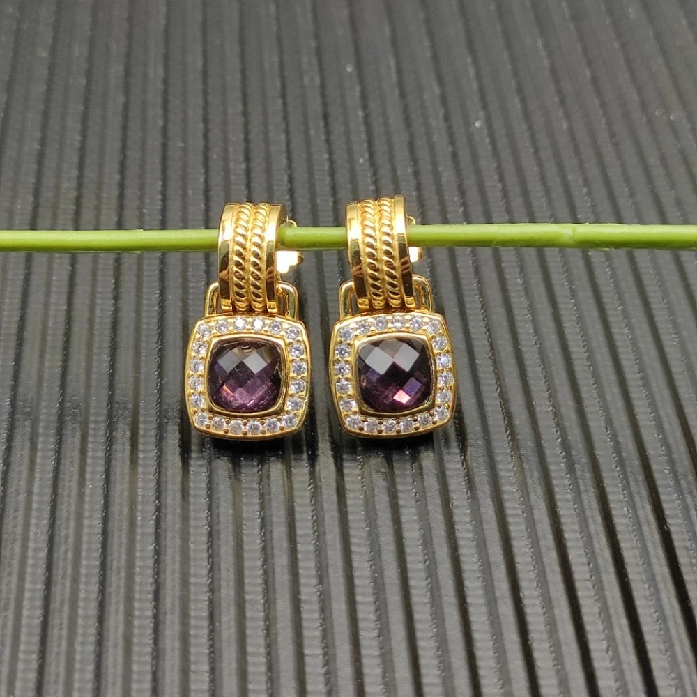NONECN Earrings Metal Stud Fashion Gift Accessory Elegant