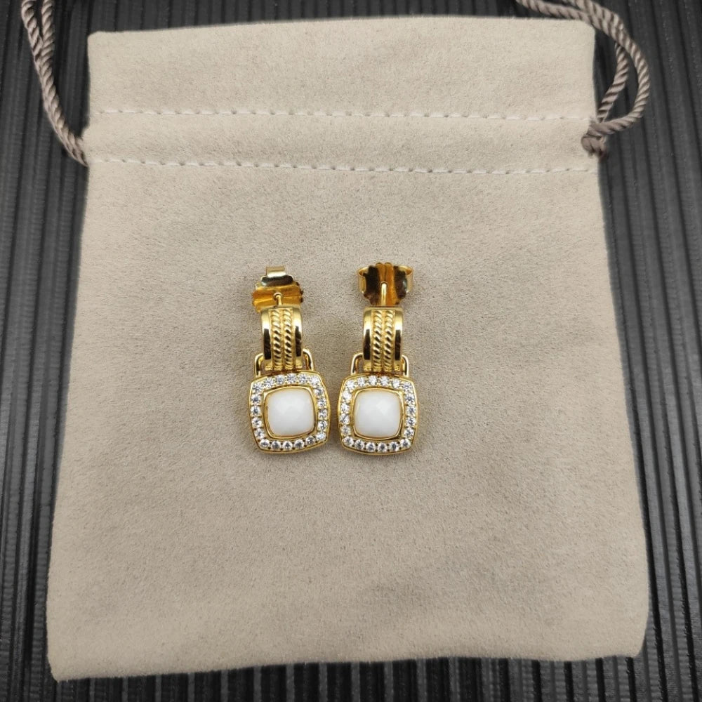 NONECN Earrings Metal Stud Fashion Gift Accessory Elegant