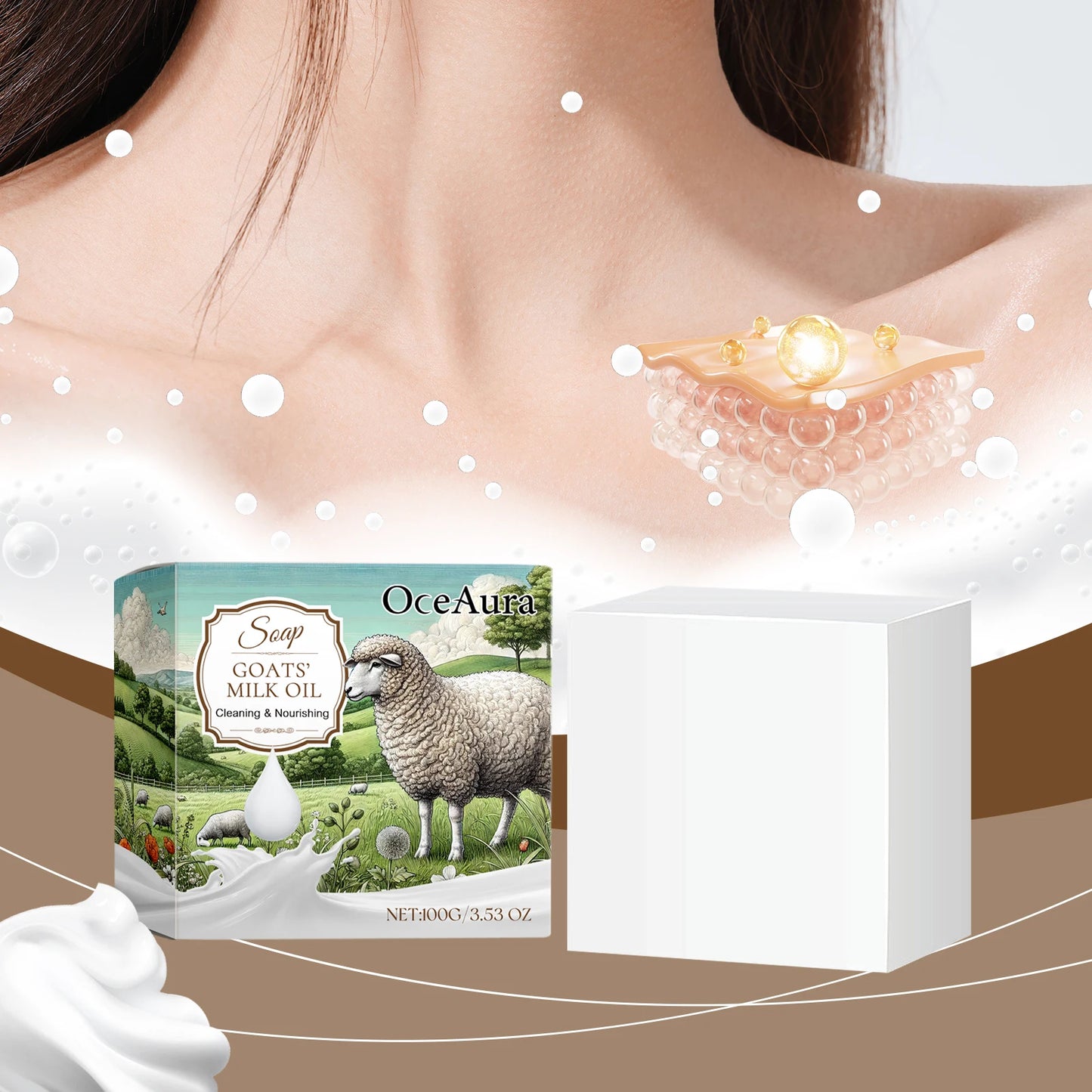 OceAura Goats Milk Soap For Oily Skin Moisturizing