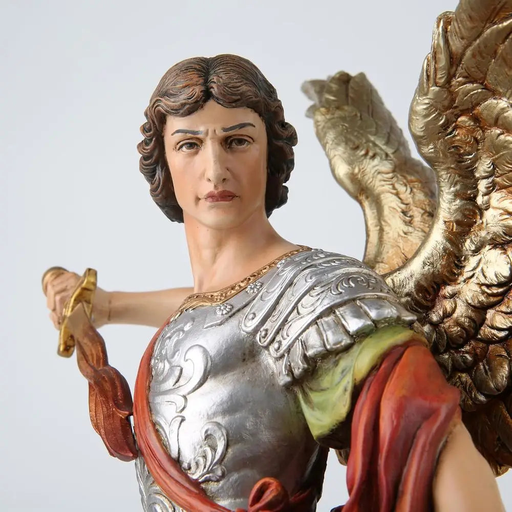 St Michael Archangel Statue Handcrafted Florentine Style Indoor Decor