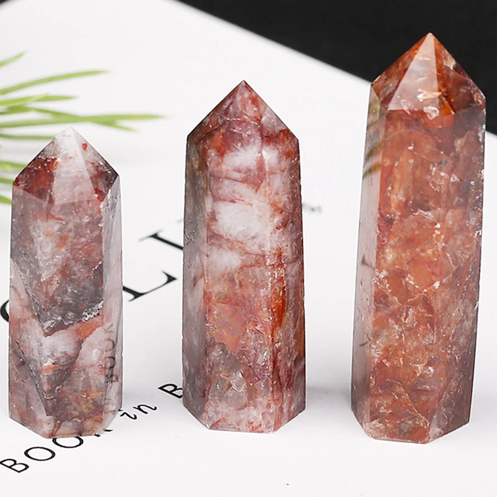 AierCrystal Stone Wand Rose Quartz Amethyst Point Decor