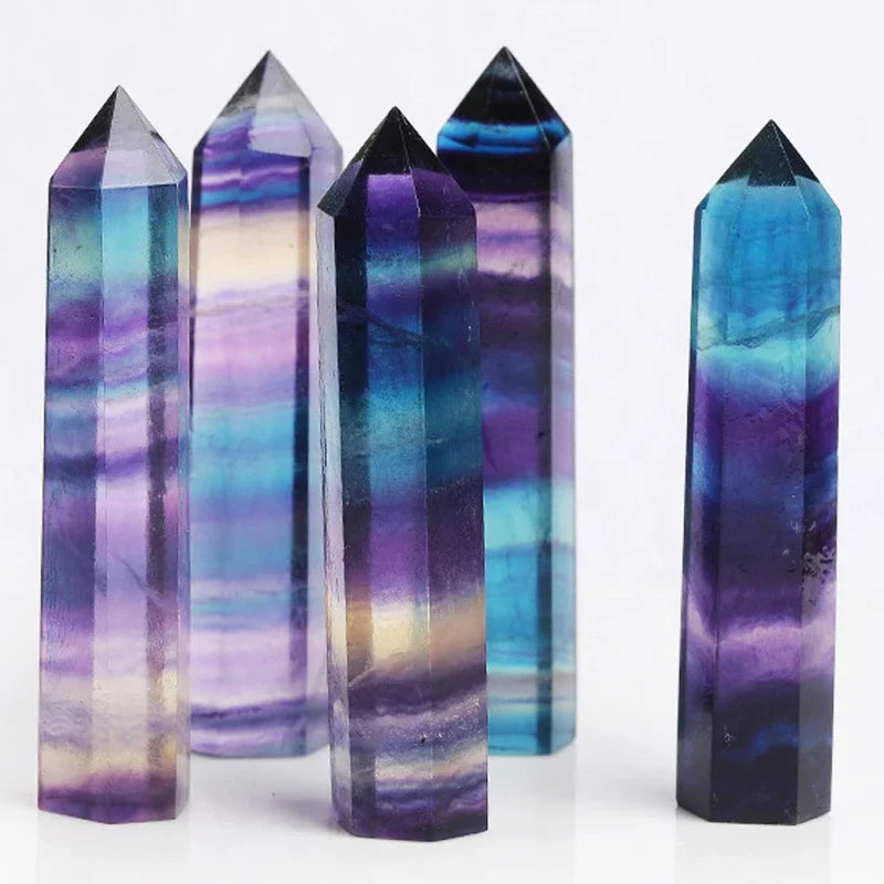 AierCrystal Stone Wand Rose Quartz Amethyst Point Decor