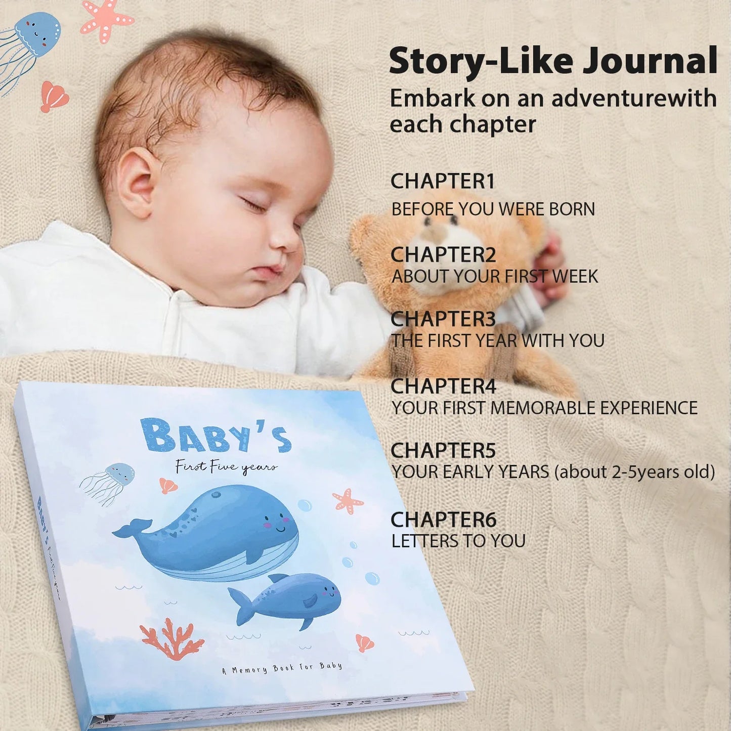 Baby Memory Book Animal Theme Keepsake Journal For Baby Growth