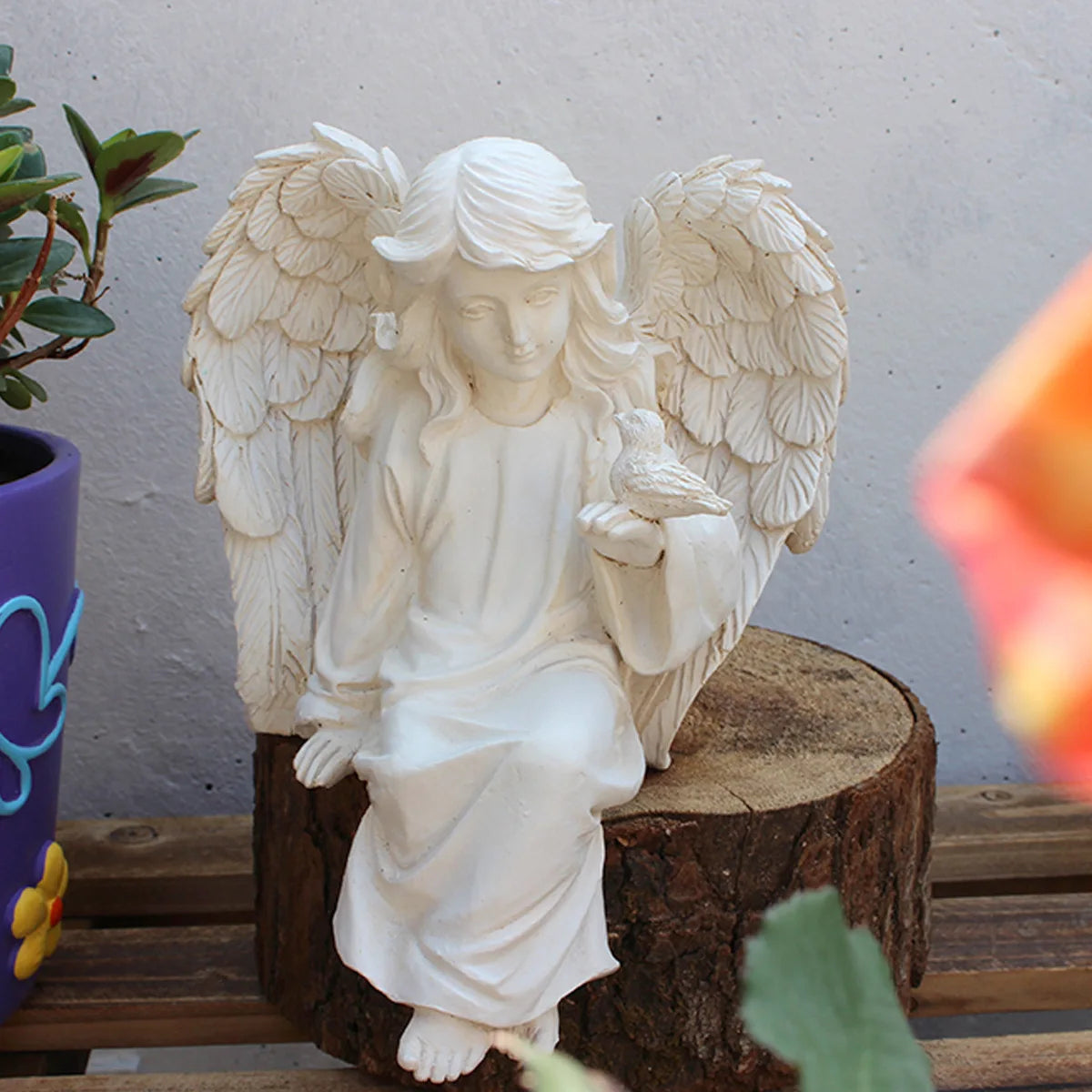Angel Ornament Creative Decor For Home Garden Courtyard