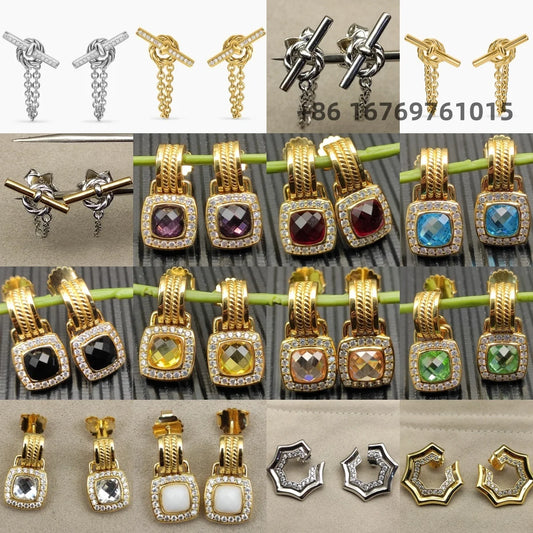 NONECN Earrings Metal Stud Fashion Gift Accessory Elegant