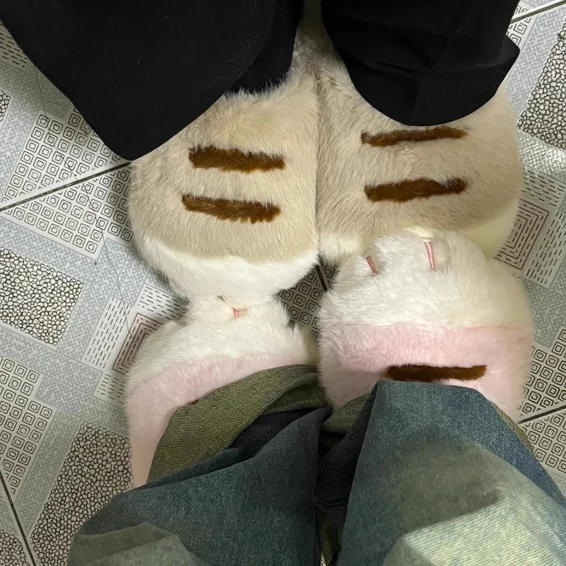 Feerldi Slippers Furry Indoor Outdoor Non Slip Everyday