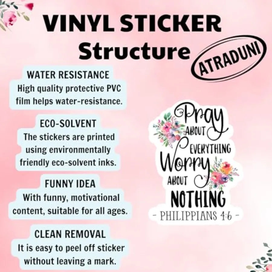 Sticker Set Pray About Everything Worry About Nothing