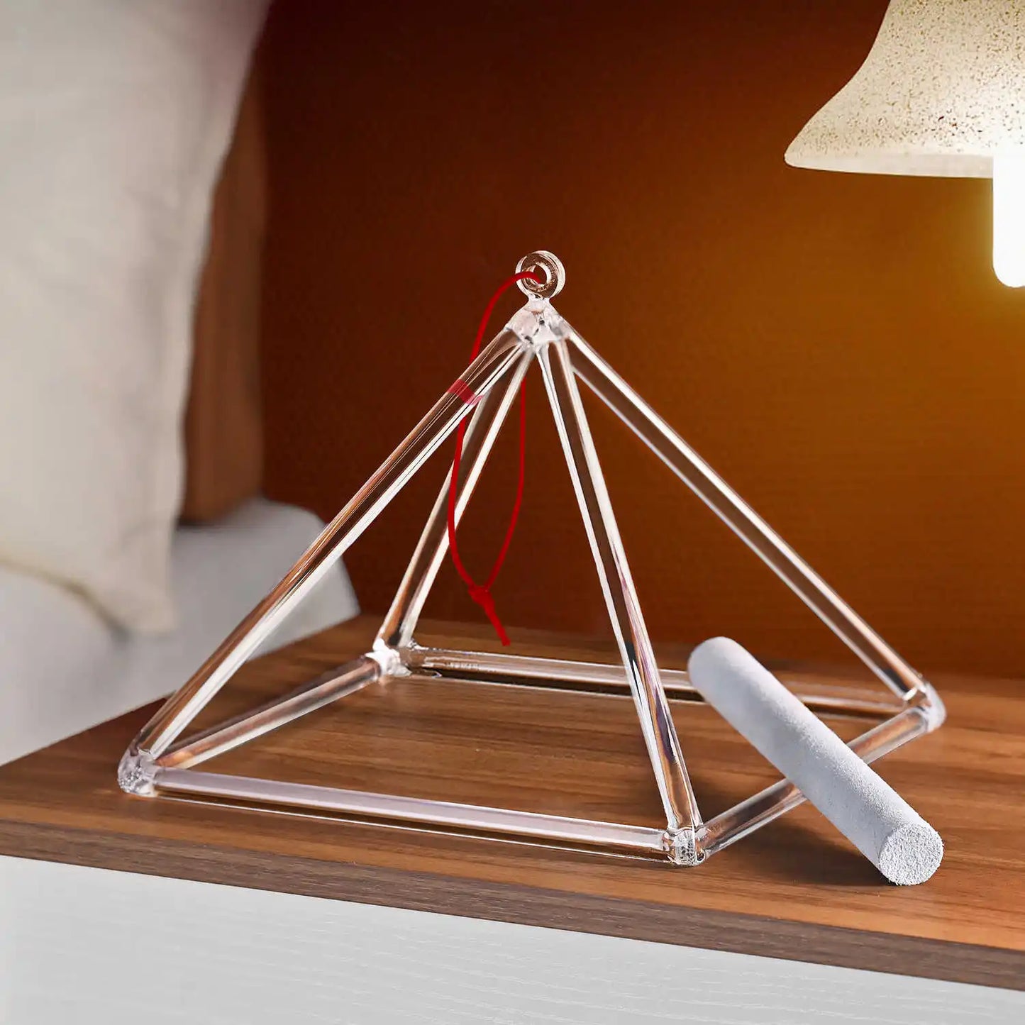 NONED Singing Bowl Crystal Pyramid For Meditation Practice