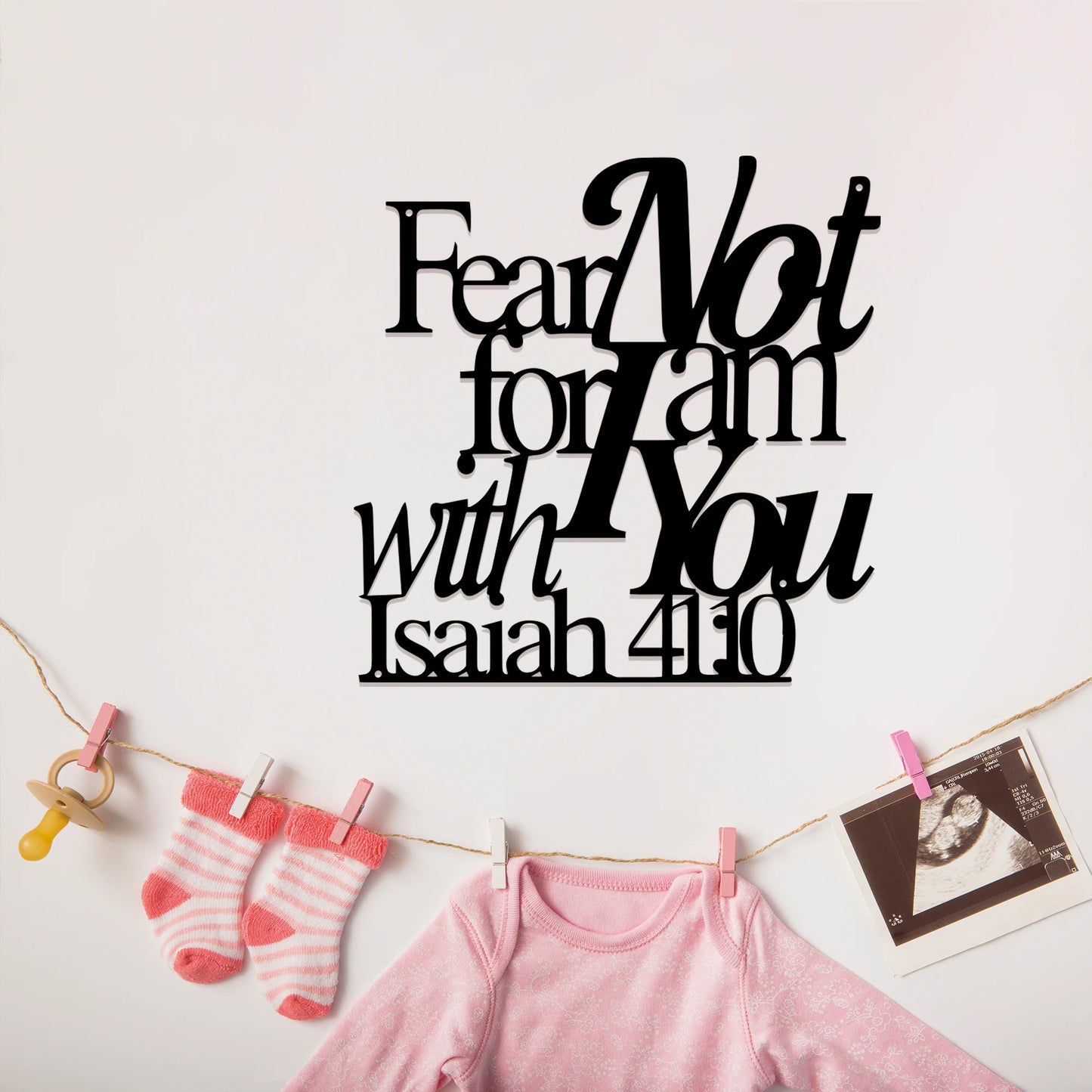 Metal Bible Verse Wall Art Isaiah 41:10 Iron Home Decor