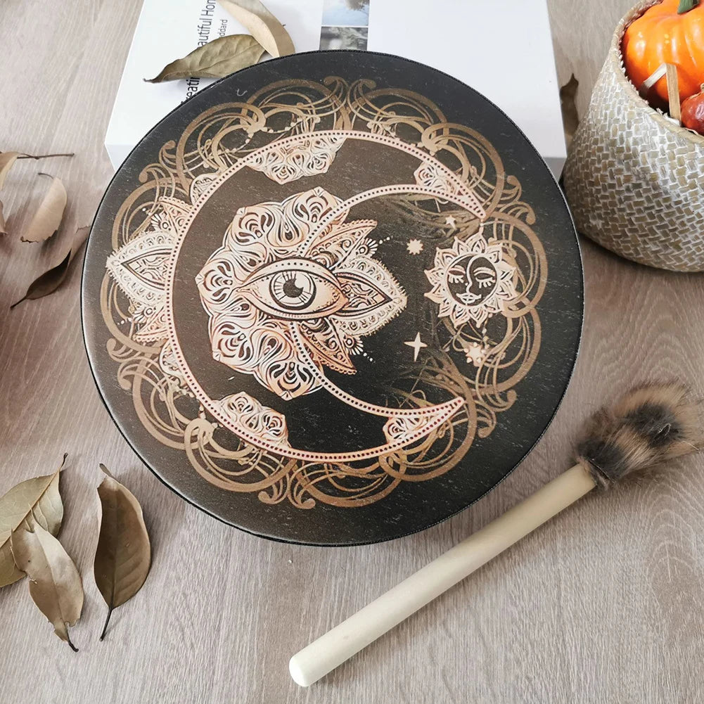 Shaman Drum Handmade Desktop Ornament for Meditation