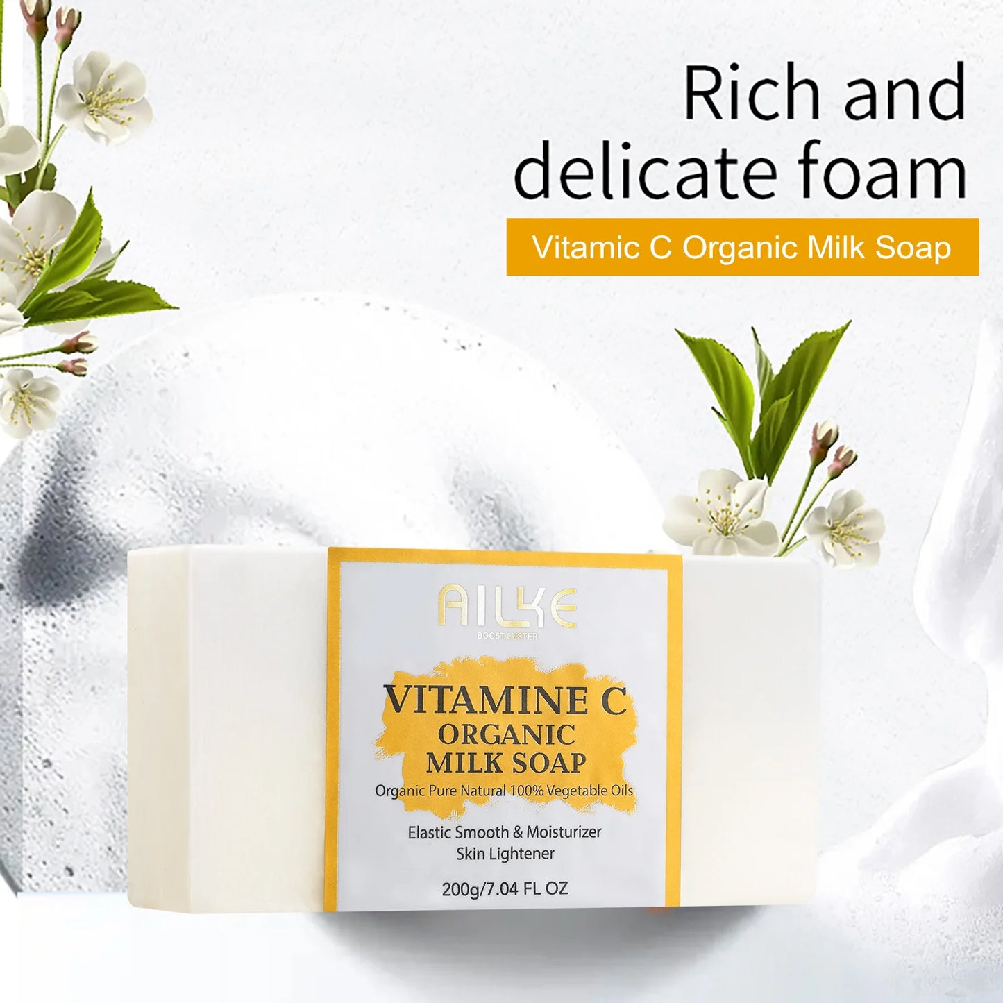 Milk Soap Bar Vitamin C Whitening For Face And Body