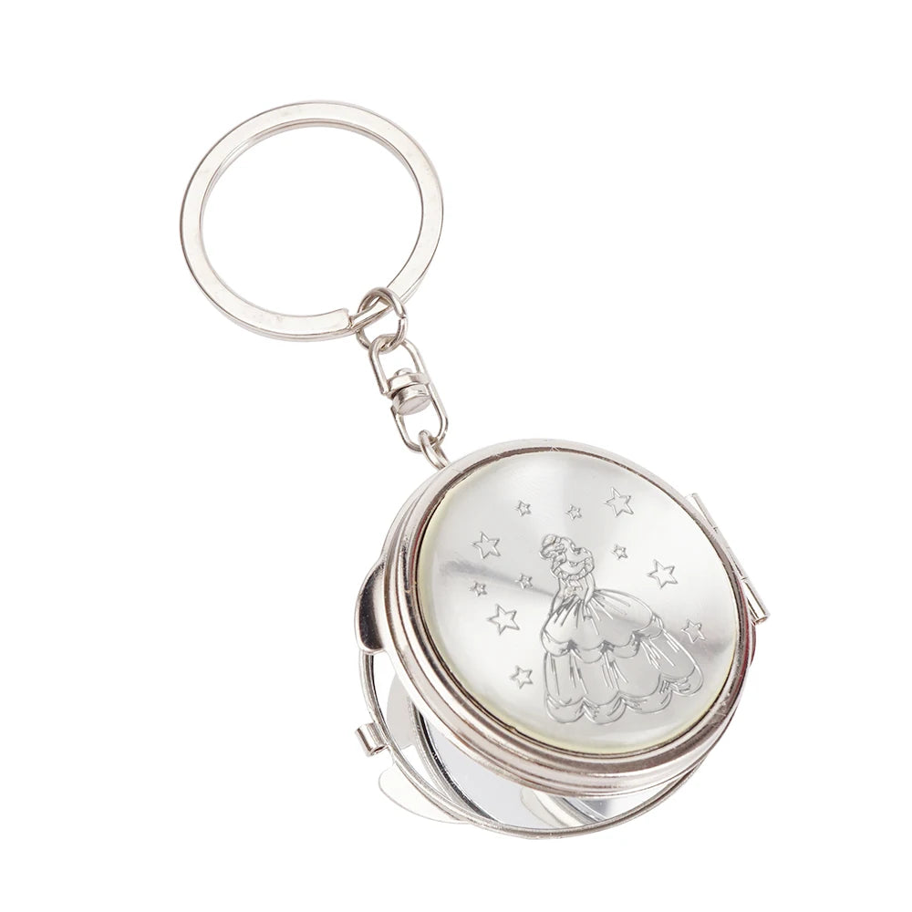 Compact Mirror Keychain Alloy Keepsake for Quinceañera Parties