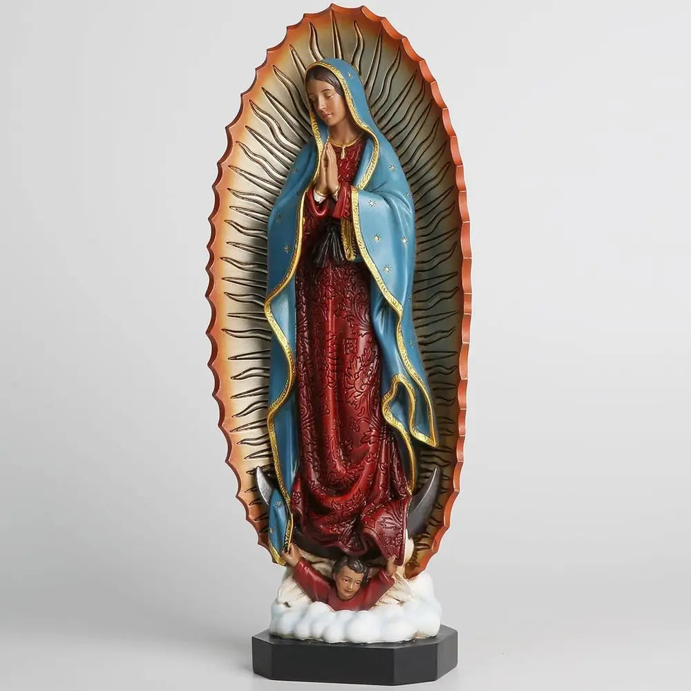 Virgin Mary Statue Hand-Painted Our Lady Of Guadalupe Catholic Gift