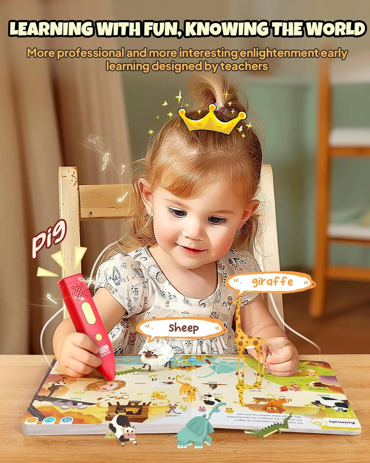 Talking Pen Book Set Interactive Audio Educational Toy For Kids
