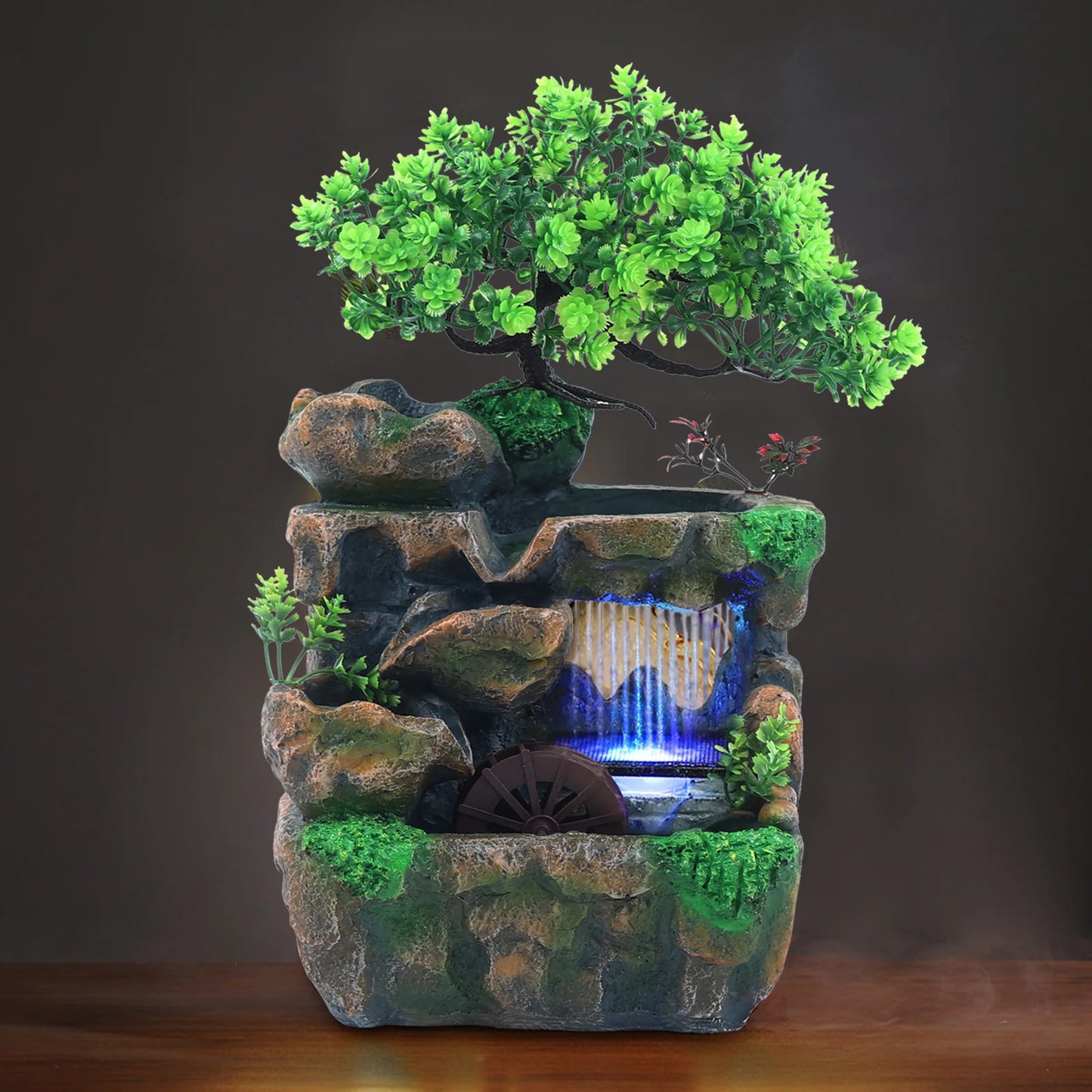 Desktop Water Fountain With Colour Changing LED Lighting