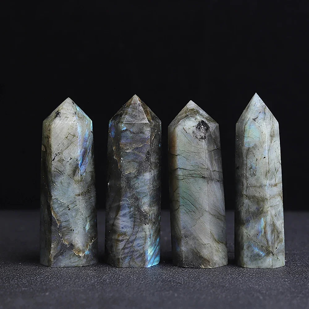 AierCrystal Stone Wand Rose Quartz Amethyst Point Decor