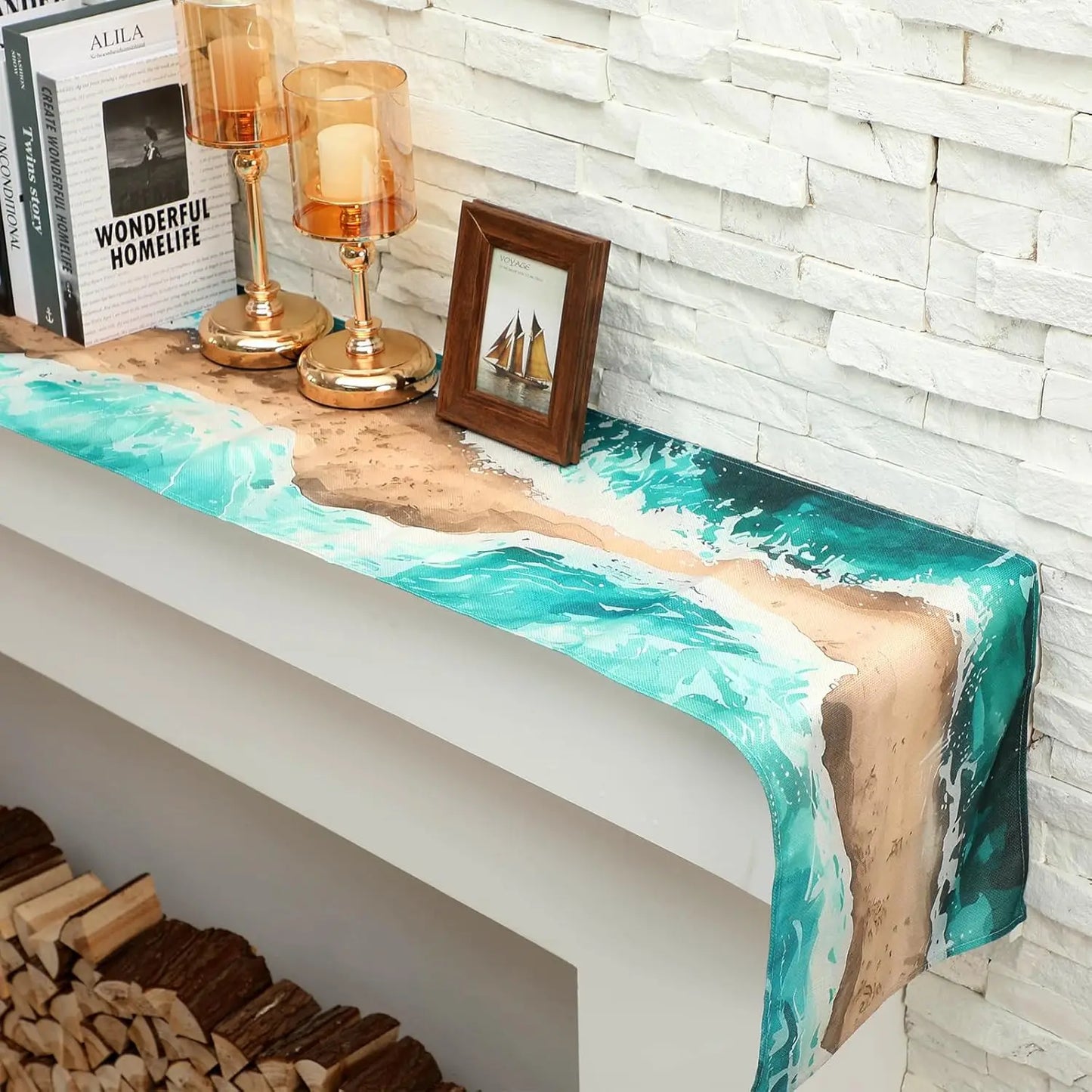 Table Runner Linen Passover Decor For Jewish Holiday Table