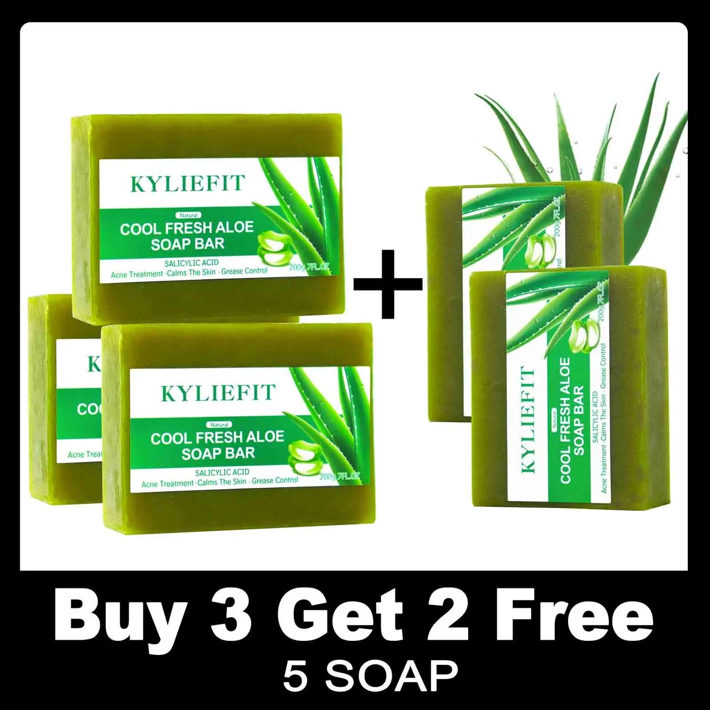 AILKE Aloe Vera Soap Bar, Brightening For All Skin Types