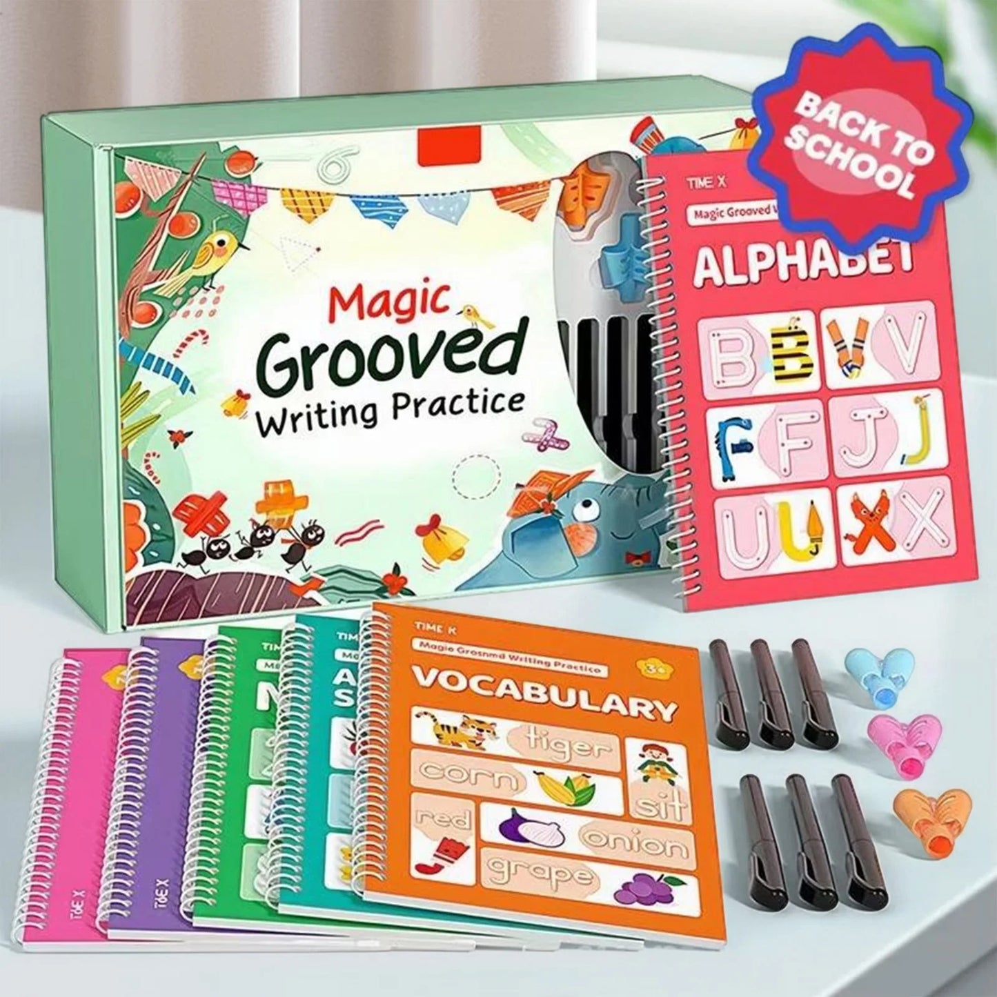 VAKIND Grooved Writing Practice Books for Preschoolers