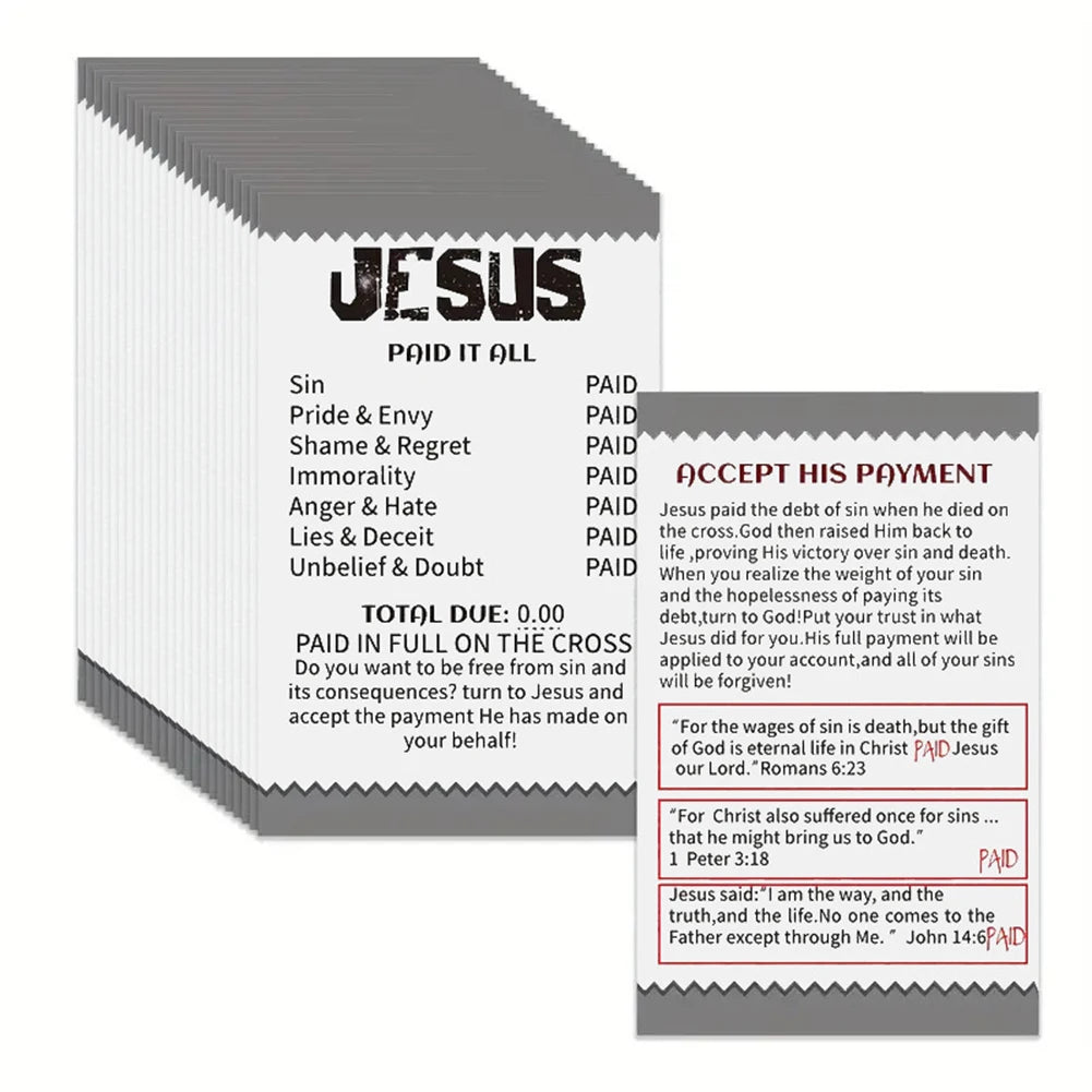 Pocket Bible Tract Nonfade Plan Of Salvation Prayer Card